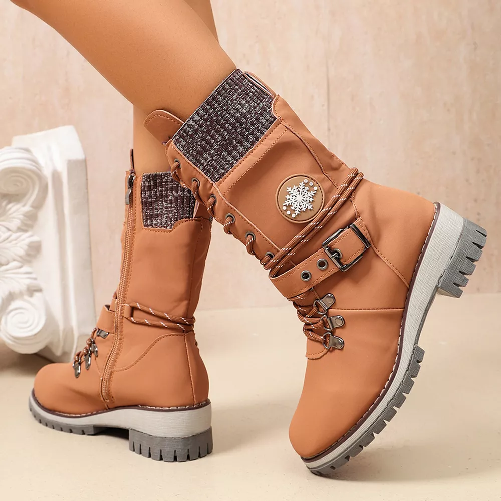 Round Toe Lace Up Boots, image 15