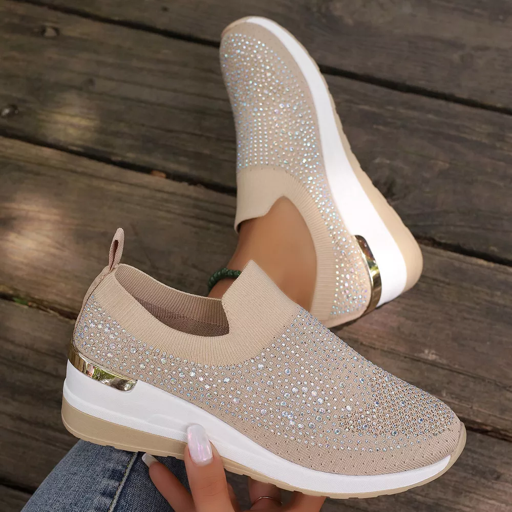 Rhinestone Round Toe Slip-Ons, image 17