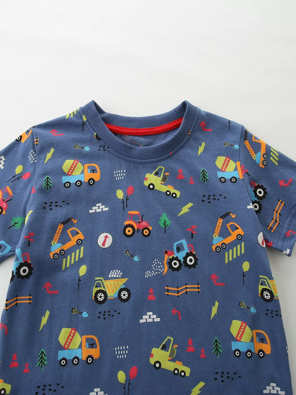 Children's Construction Vehicle Print Short Sleeve T-Shirt, image 3