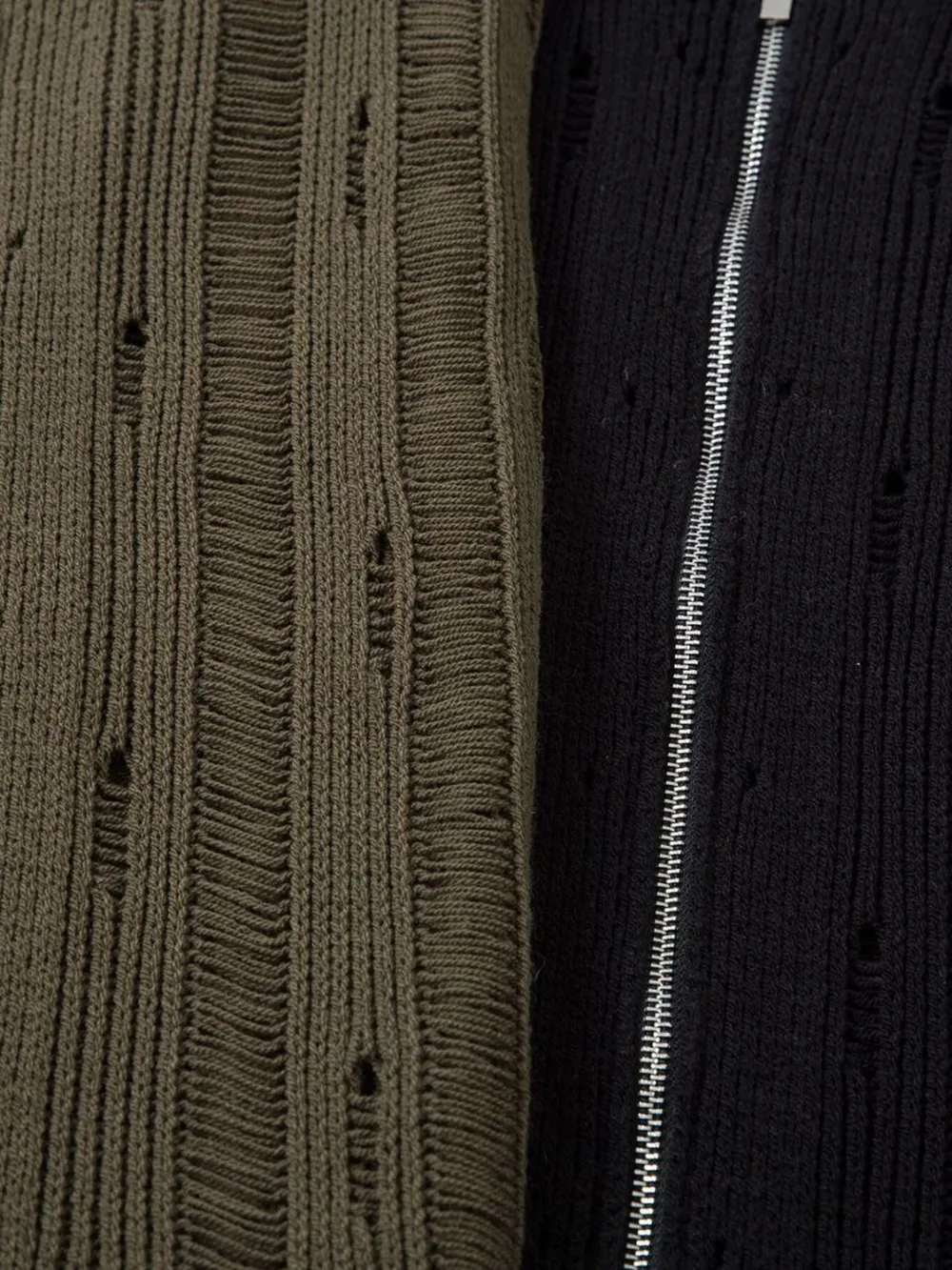 Men's Zip Up Openwork Cardigan, image 6