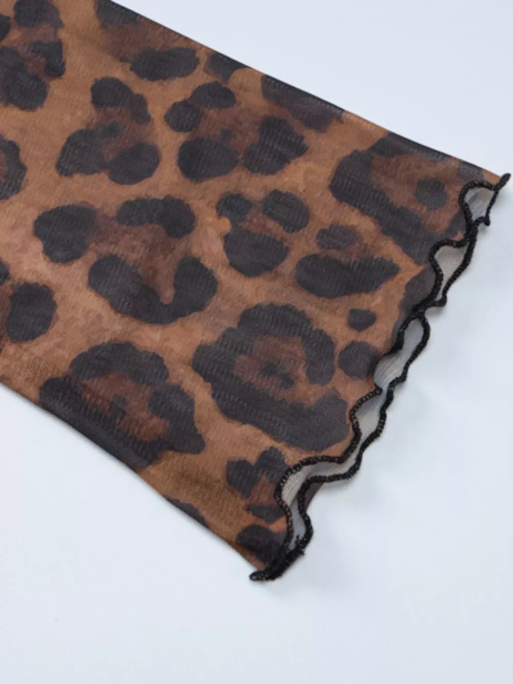Leopard Print Tie Front Blouse, image 11