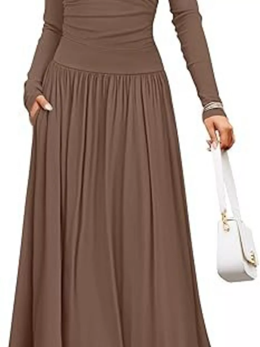 Long Sleeve Maxi Dress with Pockets, image 11