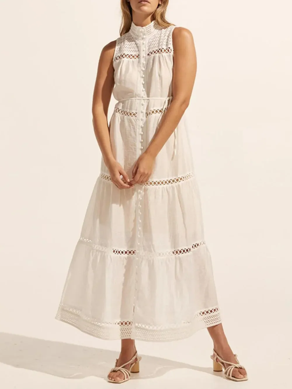 Hollow Out Sleeveless Midi Dress, image 2