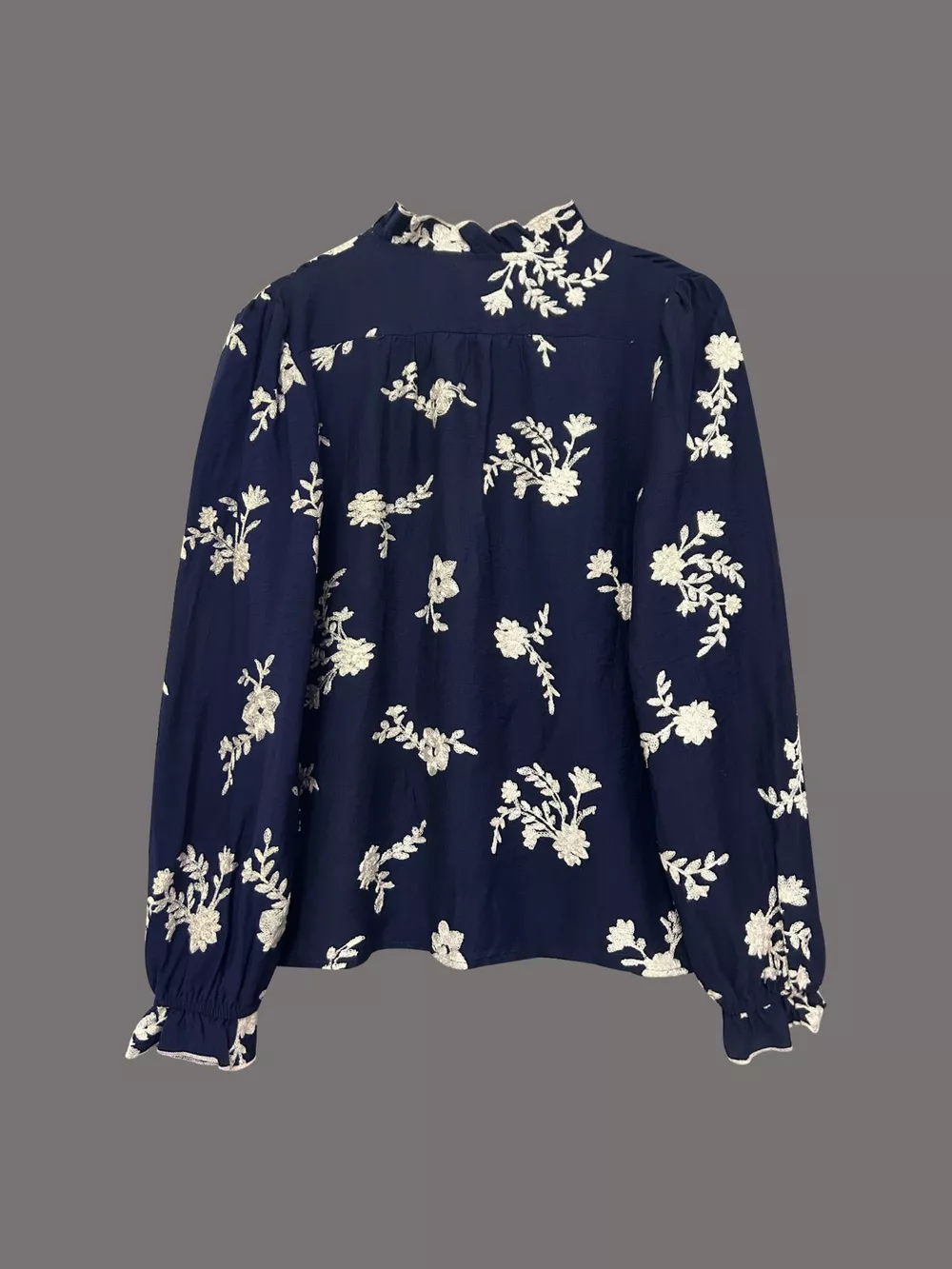 Floral Embroidered Long Sleeve Shirt, image 2