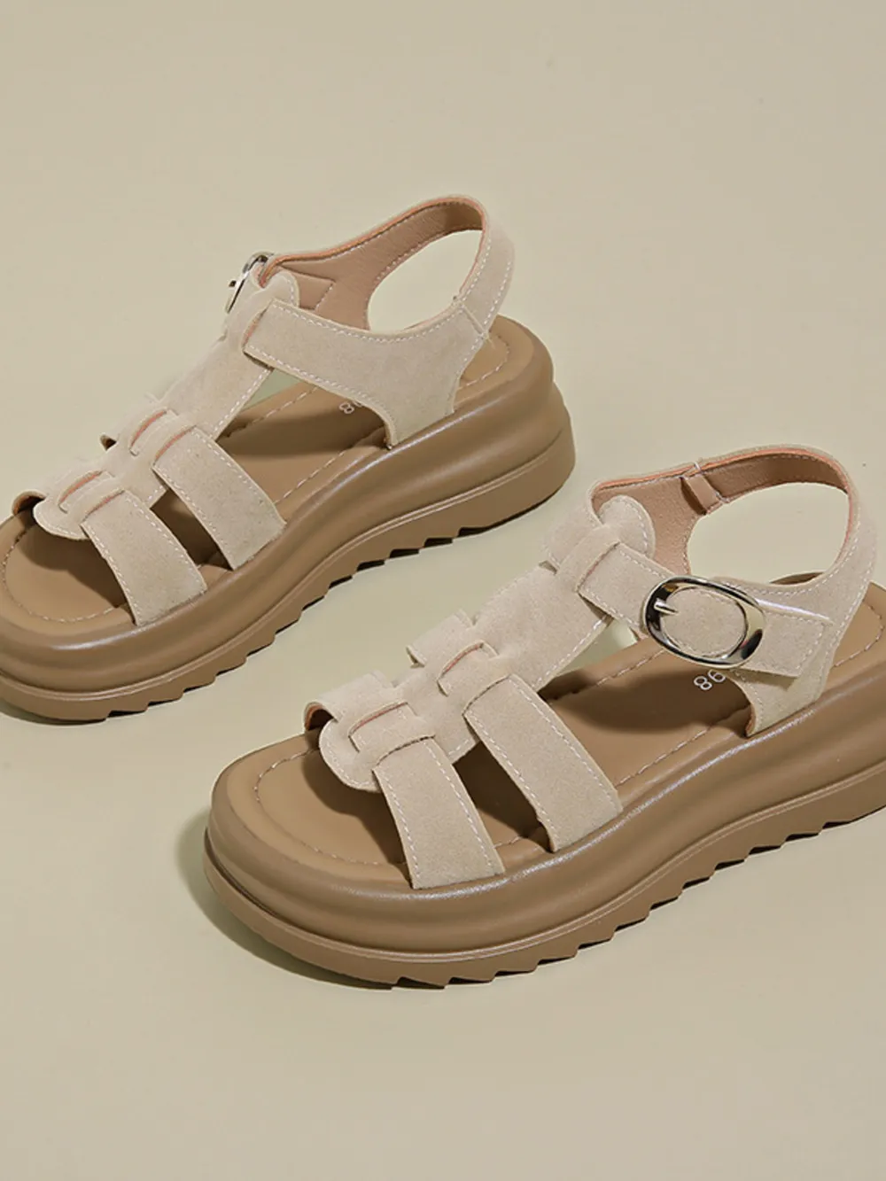 Platform Sandals with Ankle Strap, image 3