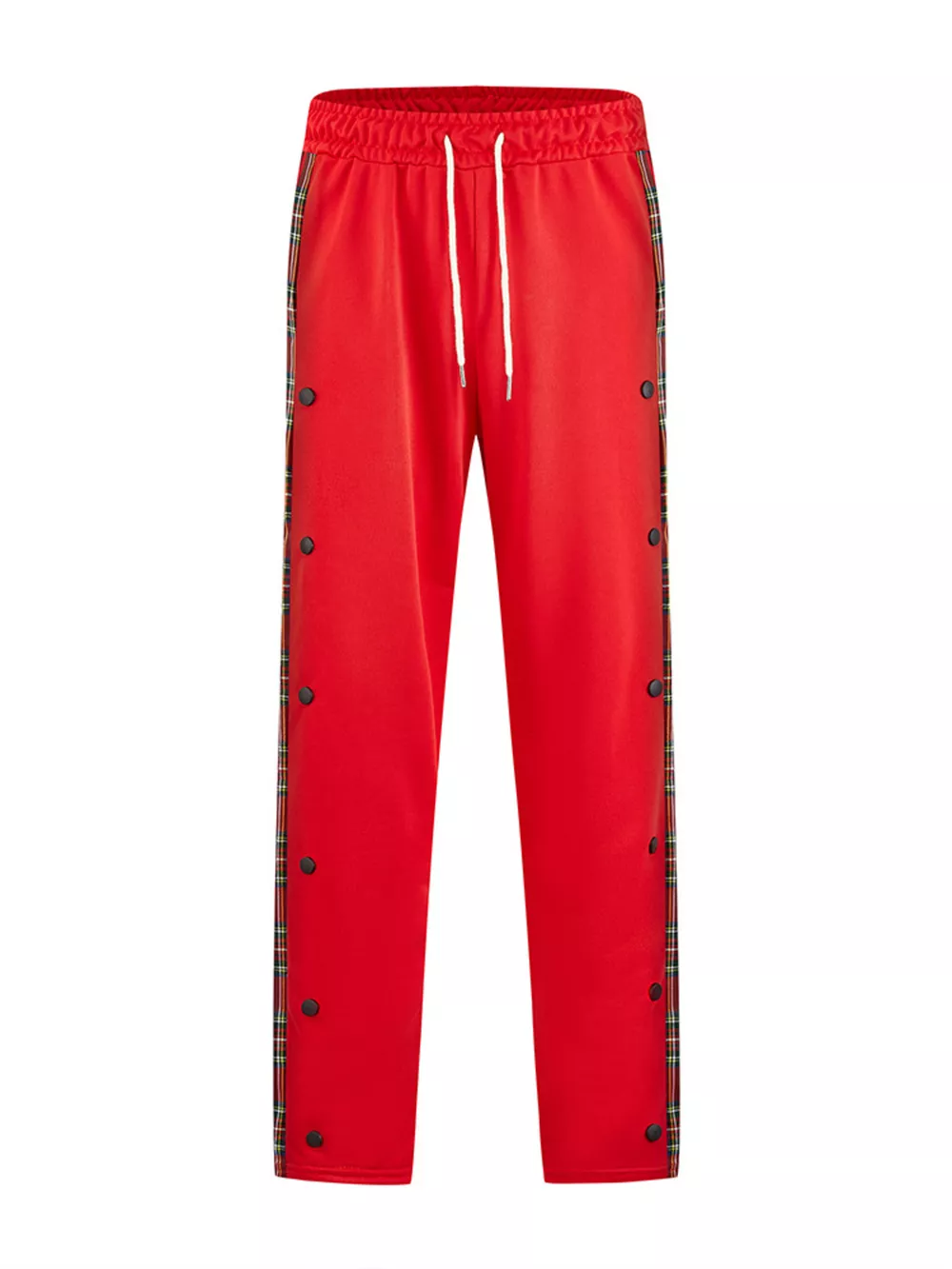 Men's Full Size Drawstring Plaid Side Stripe Pants Plus Size, image 12