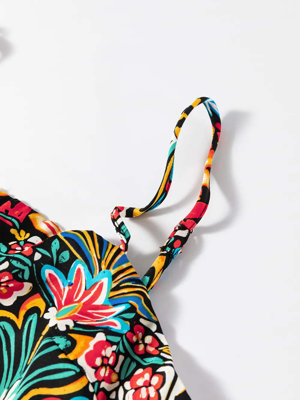 Floral Print Thin Straps High Waist Maxi Dress, image 6