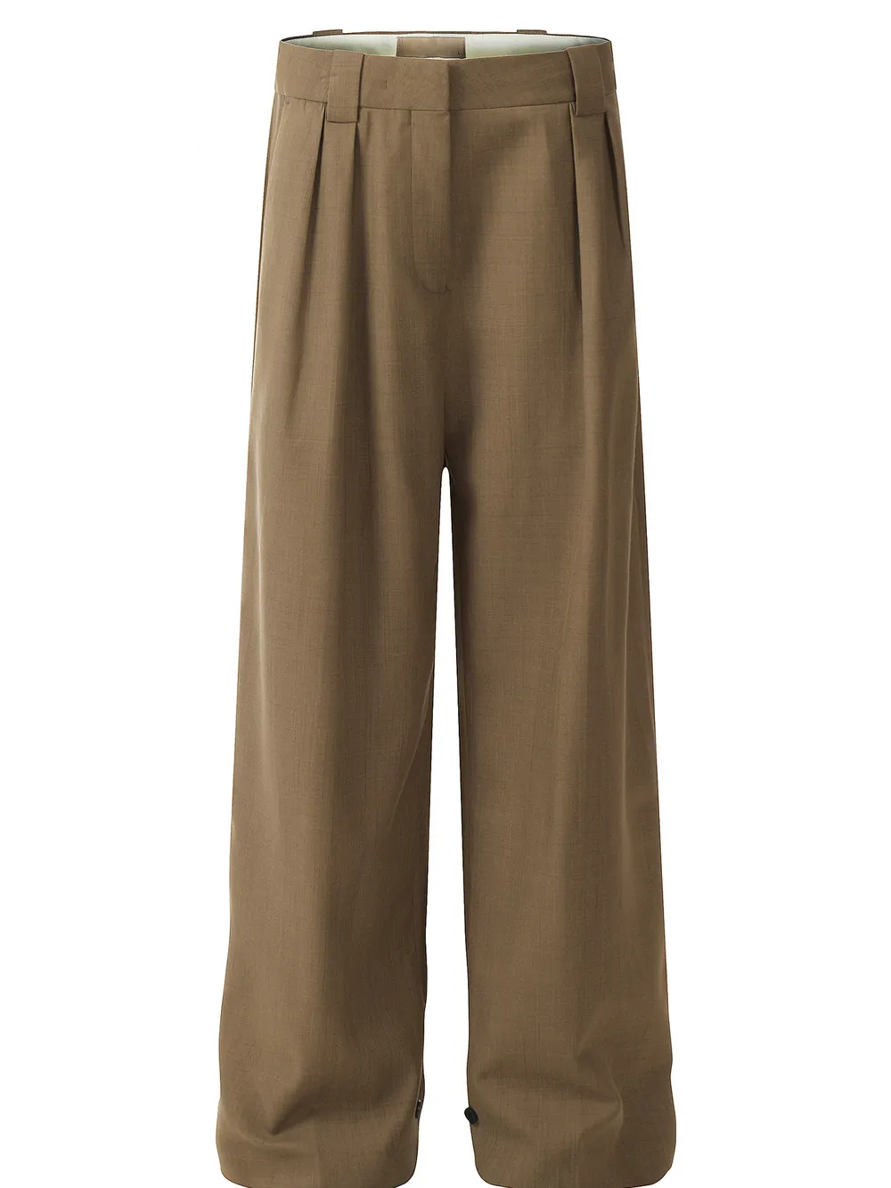 Men's High-Waisted Wide Leg Pleated Trousers, image 2