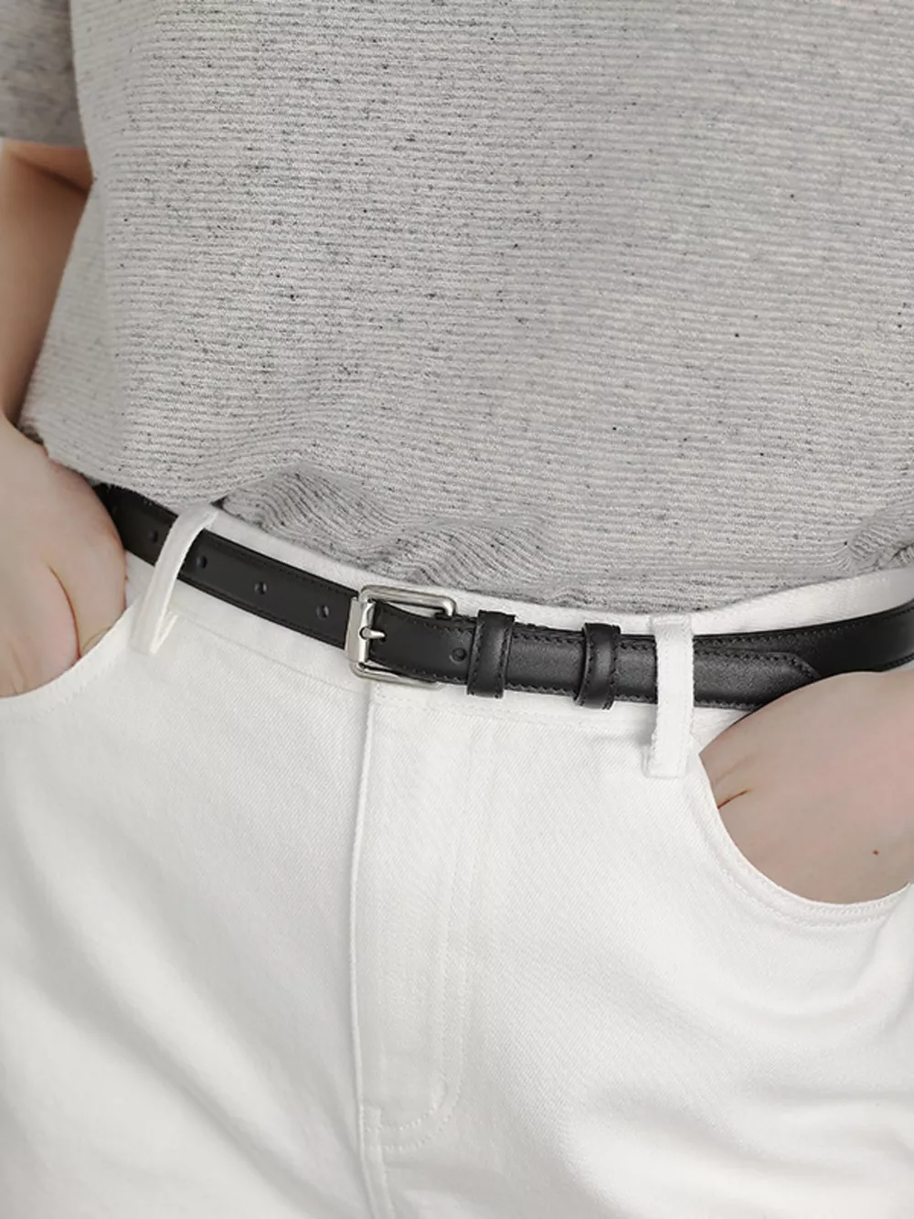 Classic Adjustable Leather Belt, image 2
