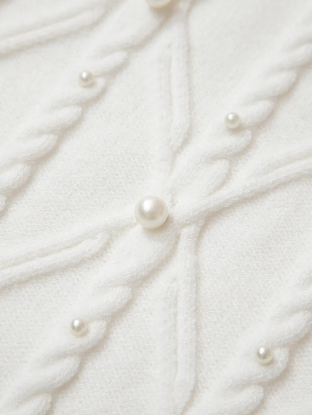 Pearled Mock Neck Textured Knit Sweater Vest, image 4