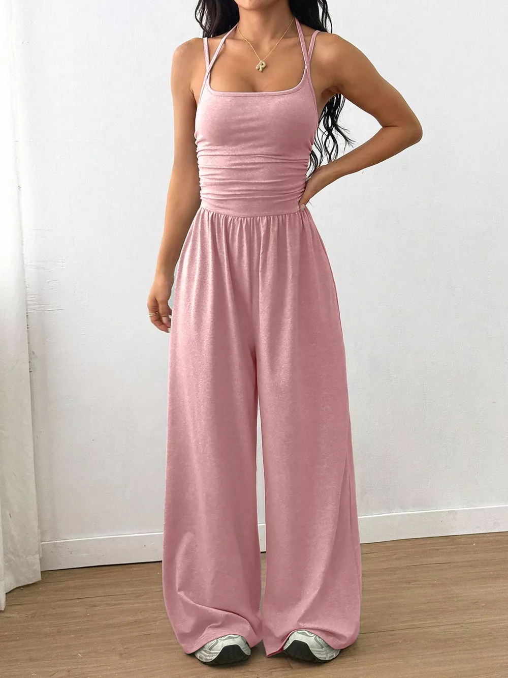 Spaghetti Strap Wide-Leg Jumpsuit, image 19