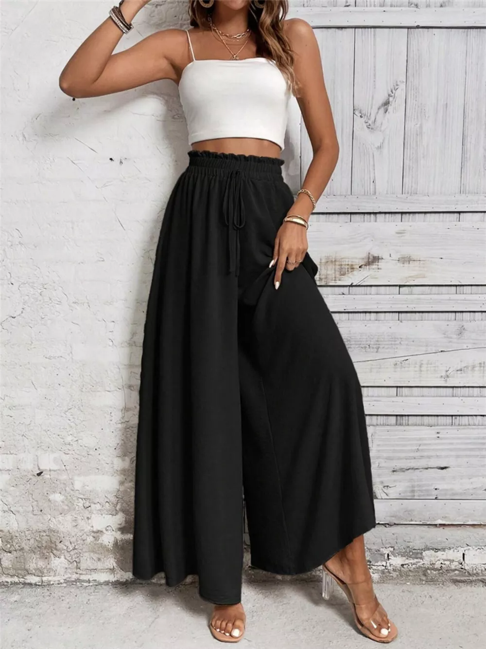Frill Wide Leg Pants, image 9