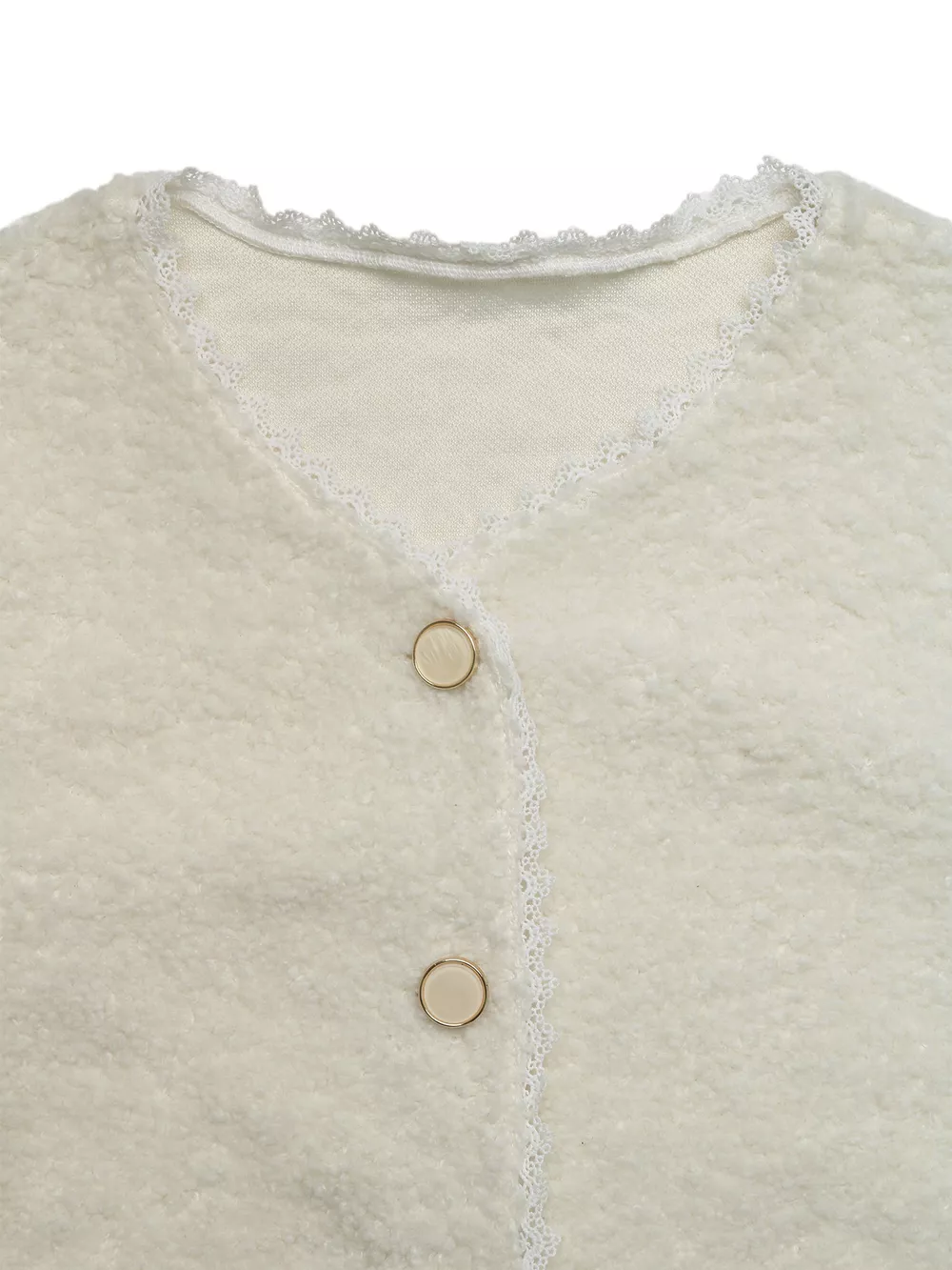 Lace Detail Button Up Long Sleeve Outerwear, image 4