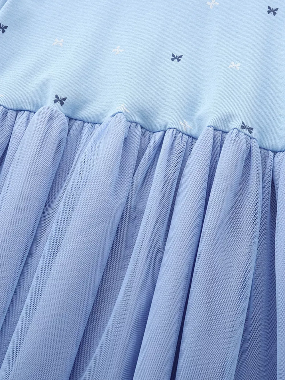 Children's Butterfly Round Neck Tulle Dress, image 3