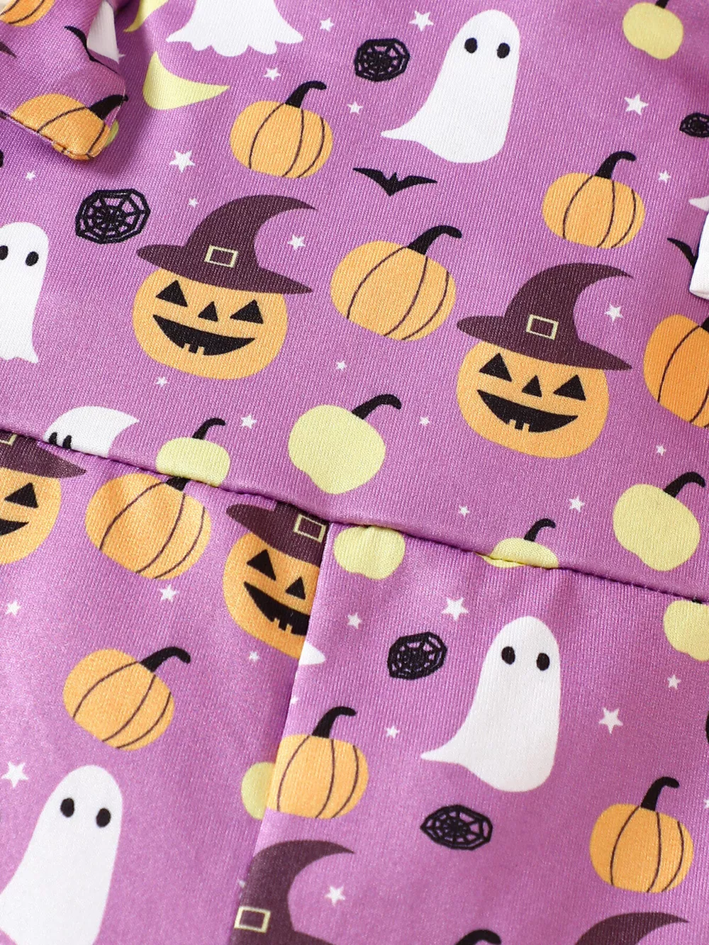 Children's Halloween Pumpkin Print Bell-Bottom Jumpsuit, image 4