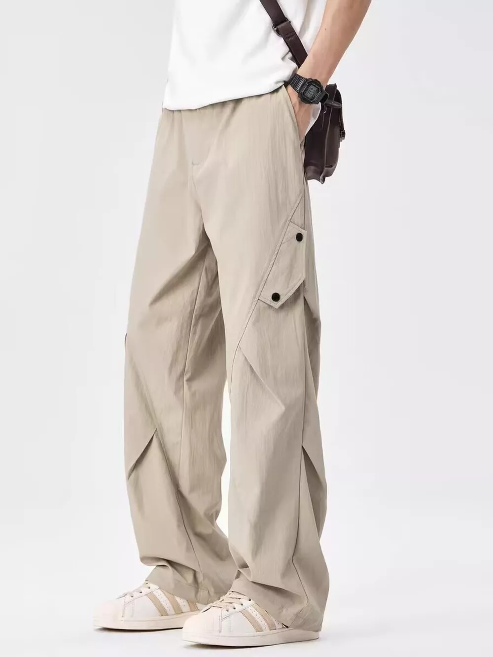Men's Plus Size Loose Fit Cargo Pants, image 4