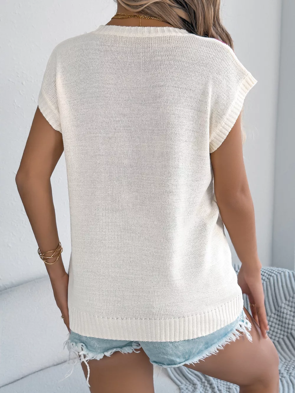 Flower Round Neck Sweater, image 3