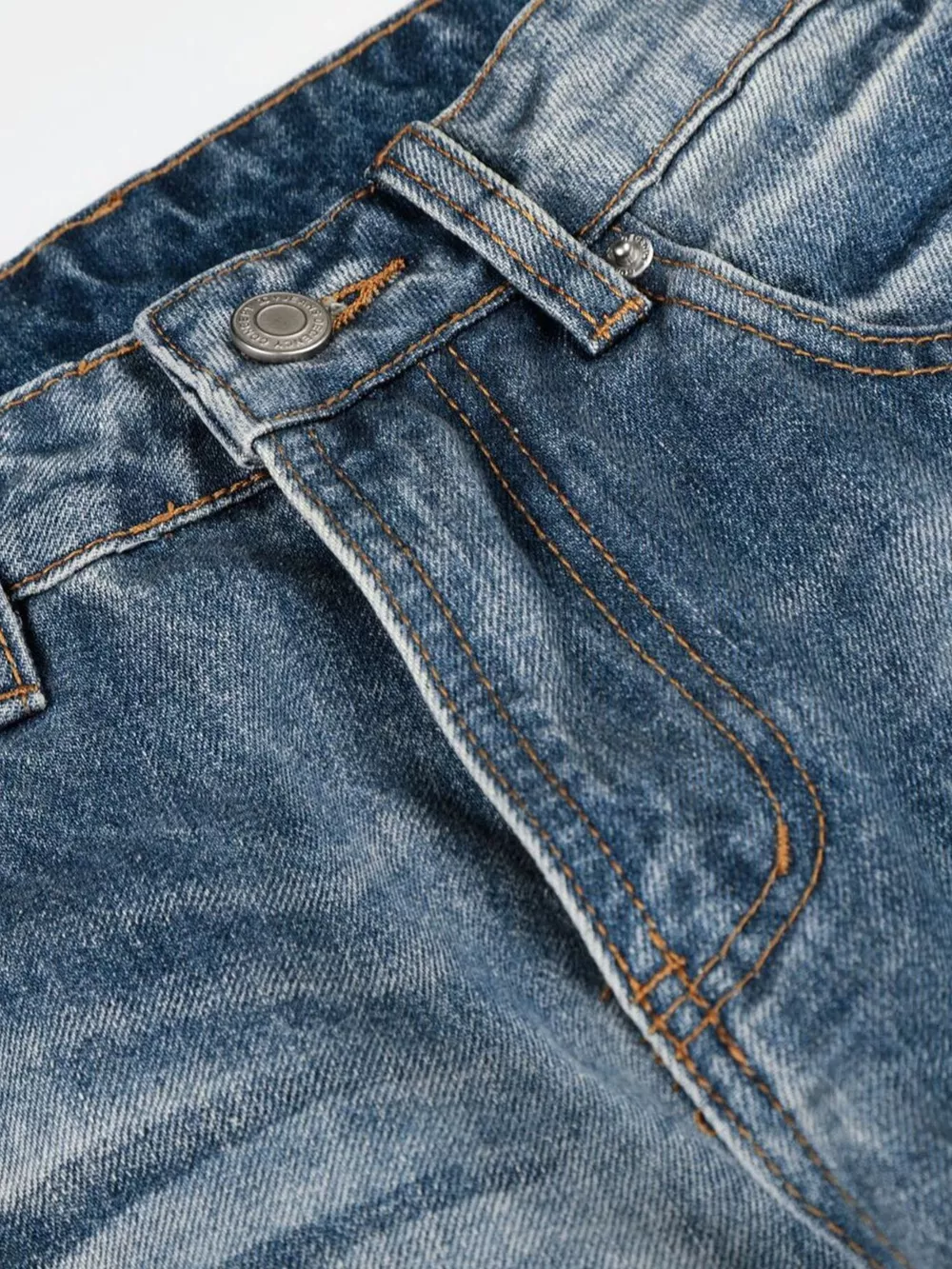 Men's Wide Leg Vintage Wash Jeans, image 5
