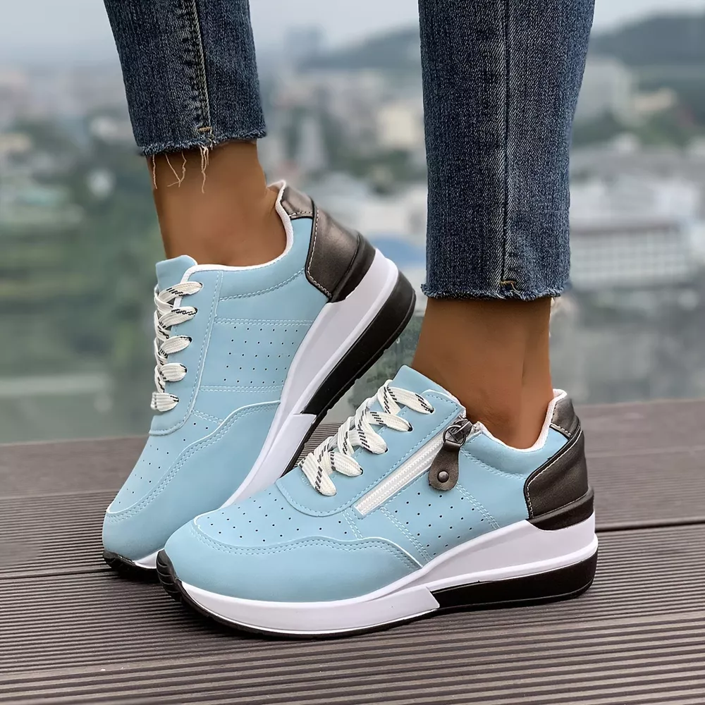 Round Toe Lace Up Sneakers, image 6