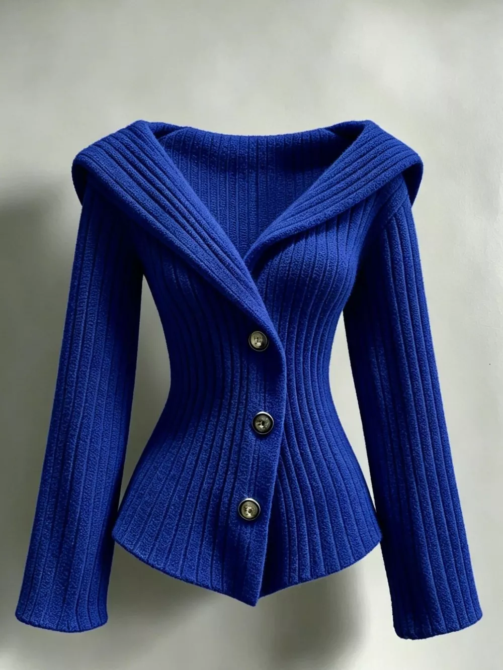 Full Size Ribbed Knit Button-Down Front Cardigan Plus Size, image 18