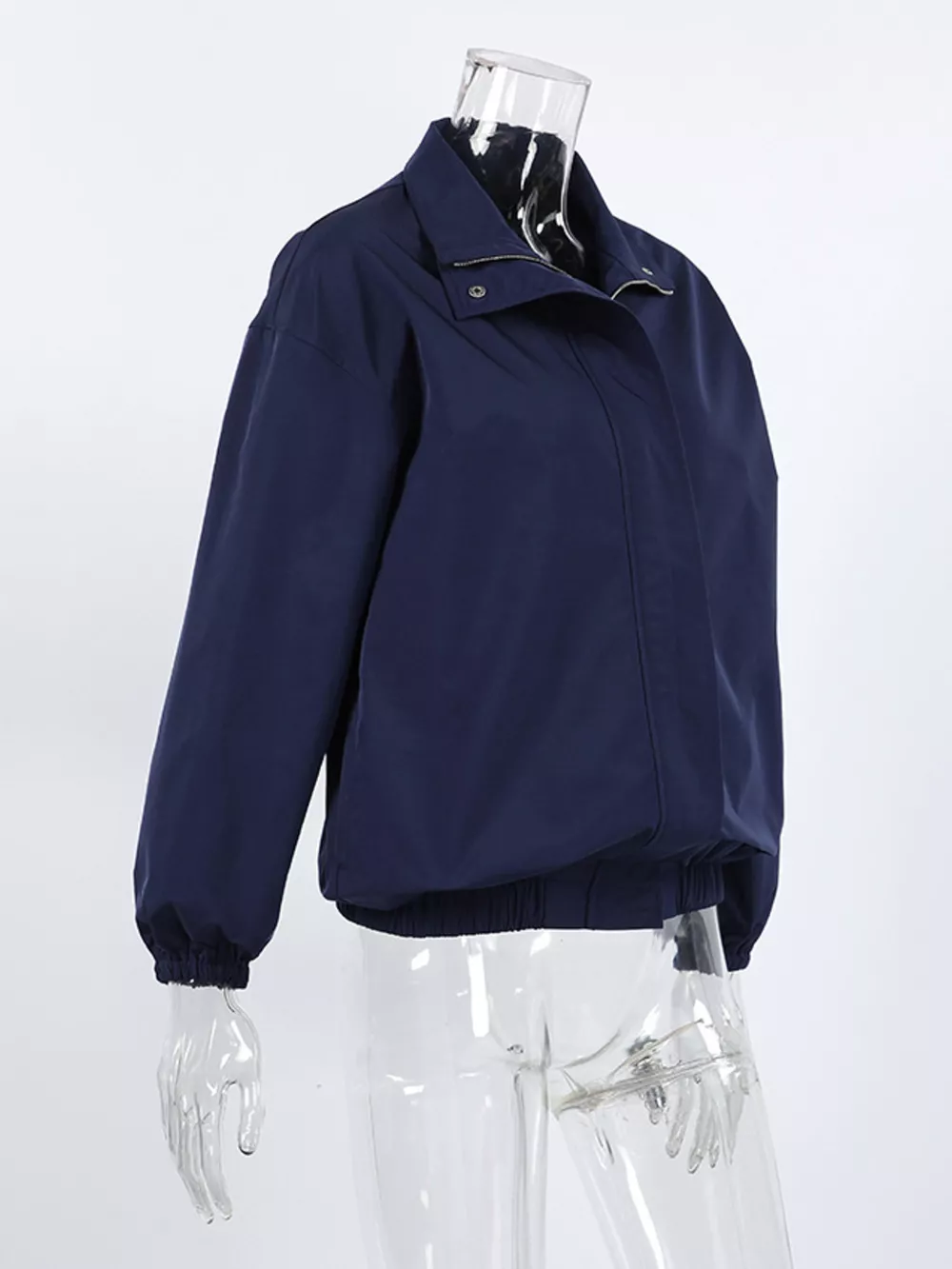 Zip Up Dropped Shoulder Jacket, image 7