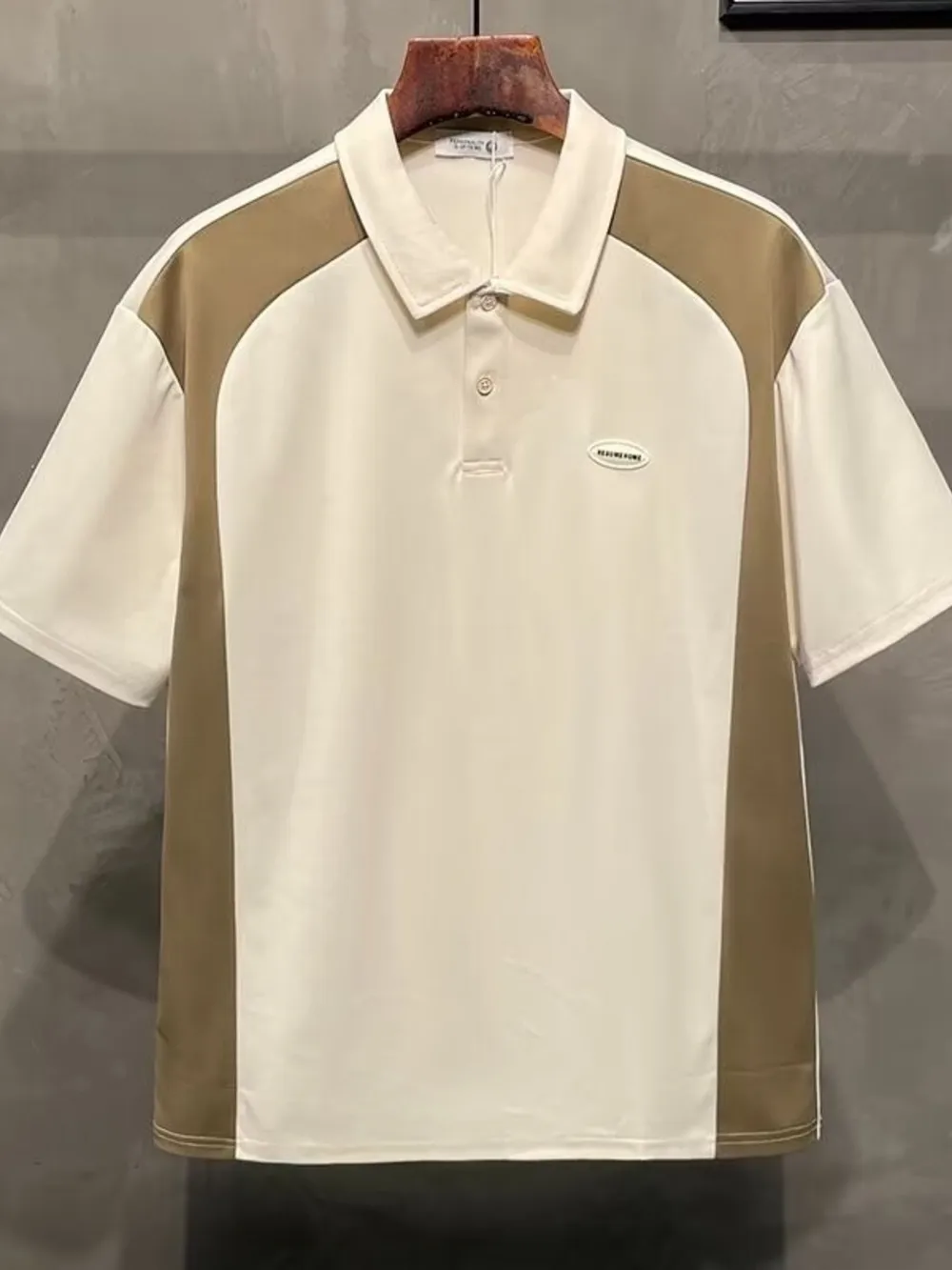 Men's Plus Size Color Block Short Sleeve Polo