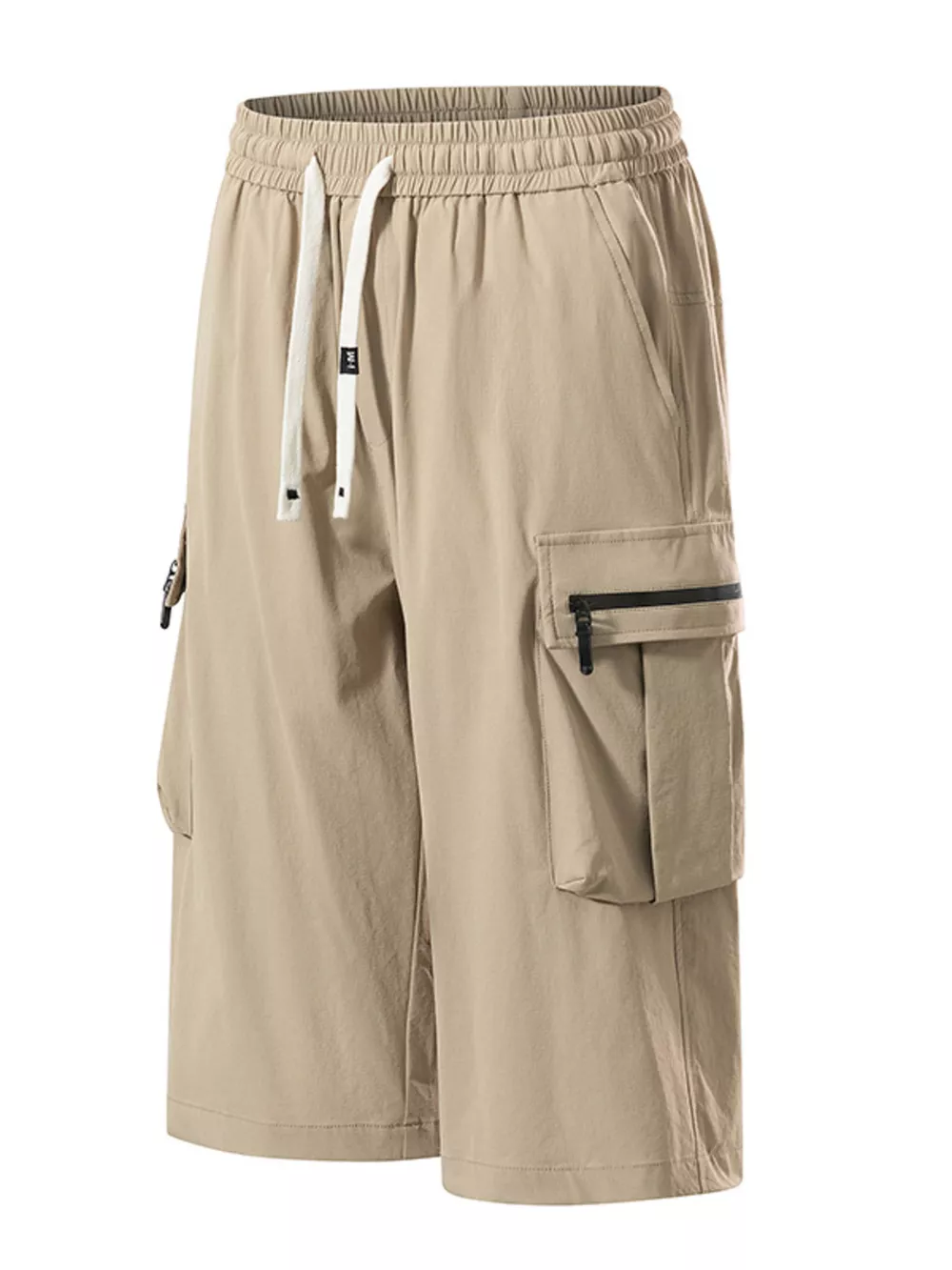 Men's Plus Size Casual Cargo Shorts with Zipper Pockets, image 8
