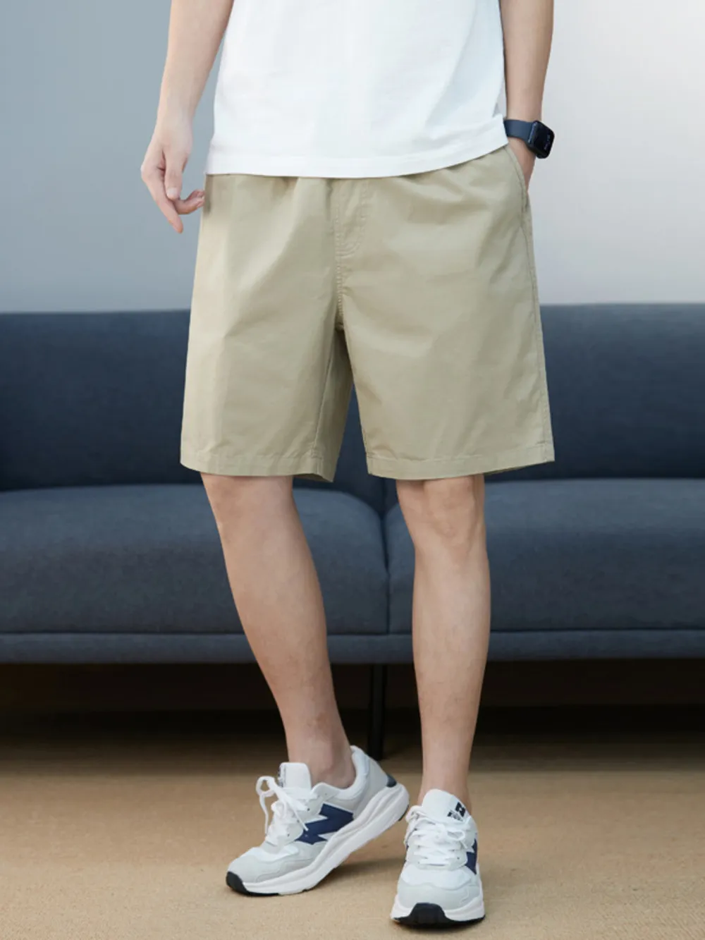 Men's Plus Size Casual Pocketed Shorts, image 4