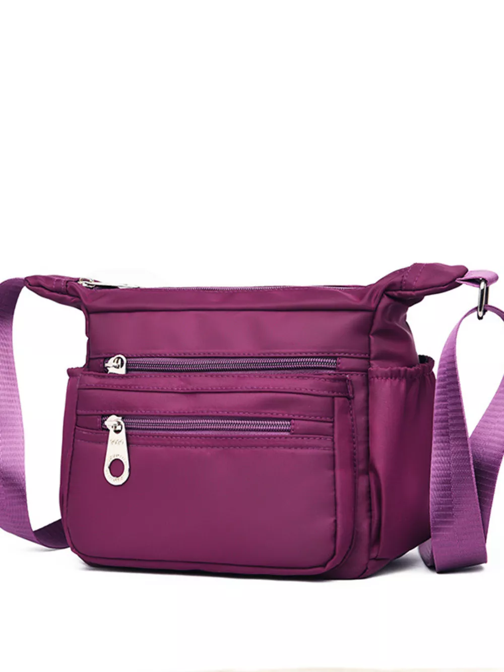Multi-Pocket Lightweight Nylon Crossbody Bag, image 4