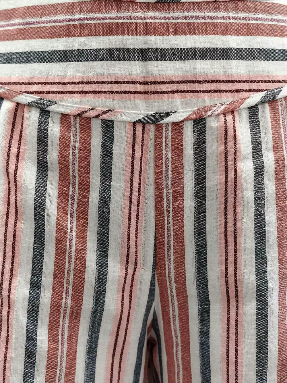 Striped Wide-Leg Pants with Tie Waist, image 7