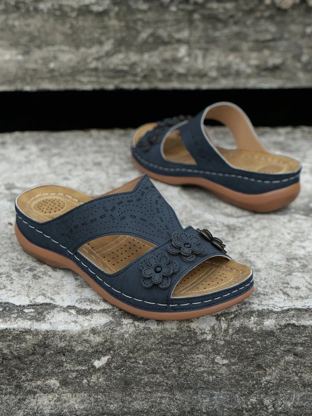 Cutout Flower Open Toe Sandals, image 10