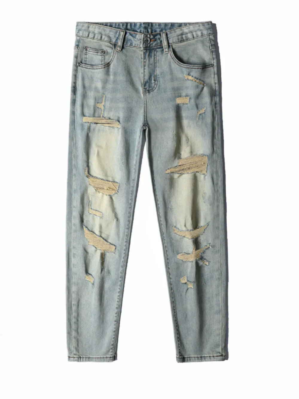 Men's Distressed Slim Fit Jeans, image 6