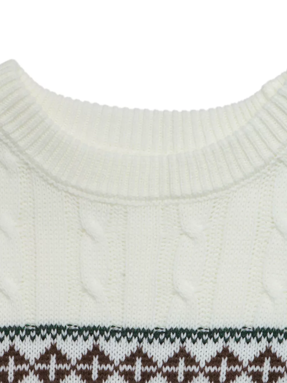 Christmas Reindeer Pattern Cable Knit Sweater, image 7