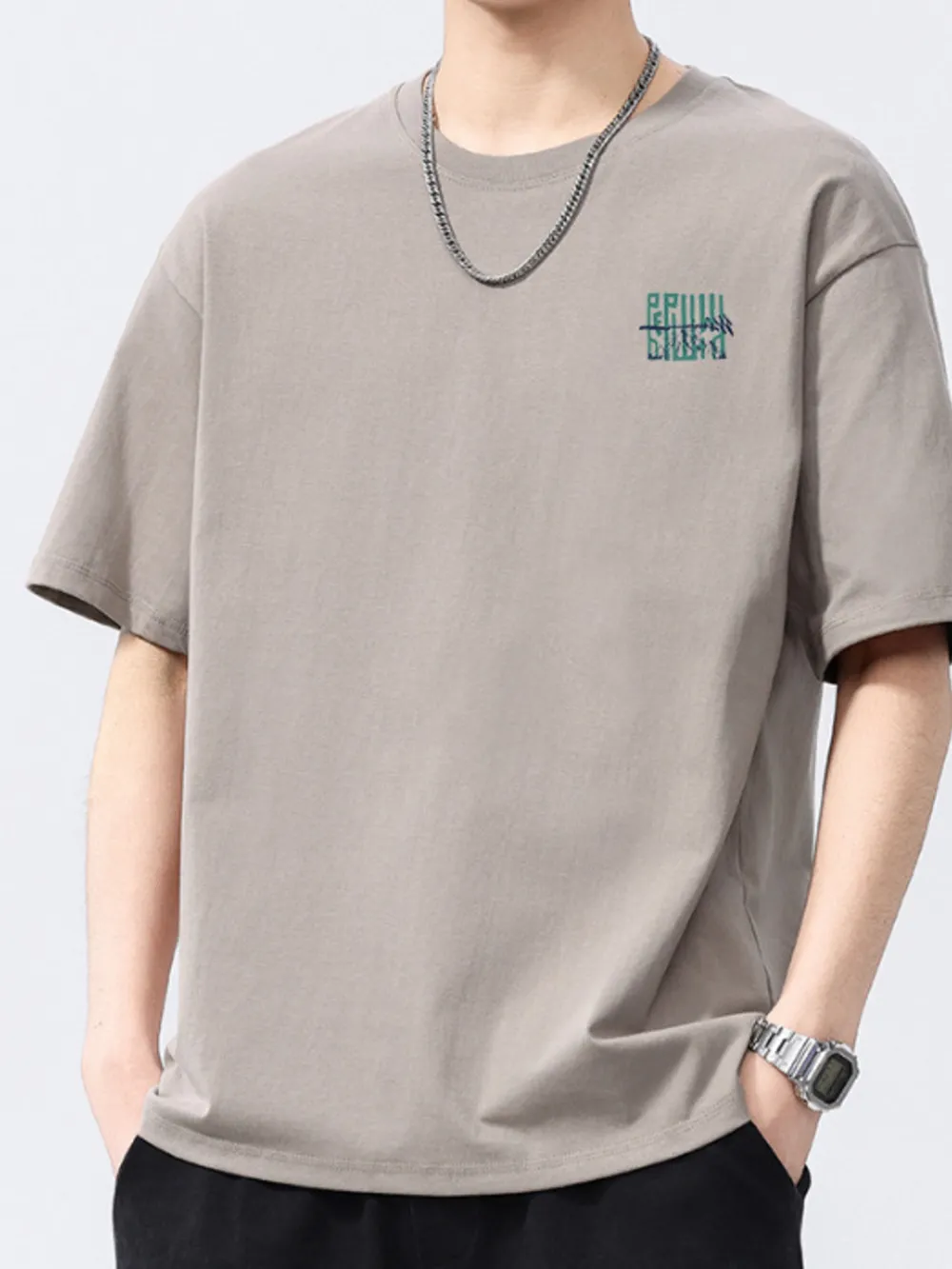Men's Full Size Oversized Short Sleeve T-Shirt Plus Size, image 5