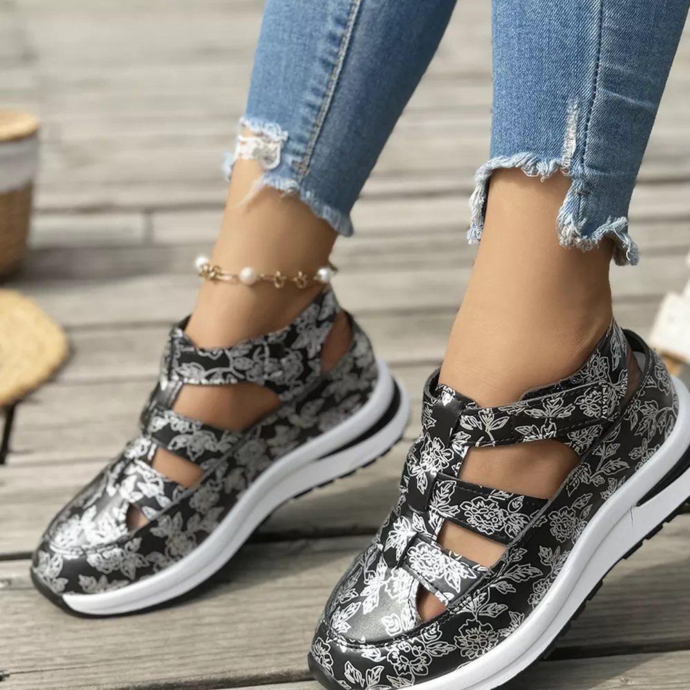 Cutout Velcro Sandals, image 3