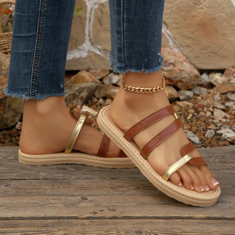 Open Toe Flats Sandals, image 9