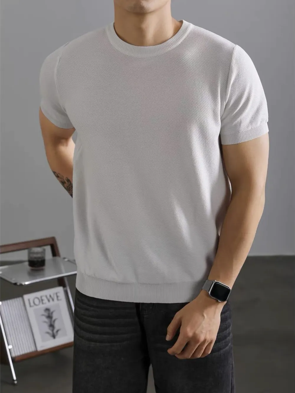 Men's Full Size Classic Crew Neck Basic T-Shirt Plus Size, image 6