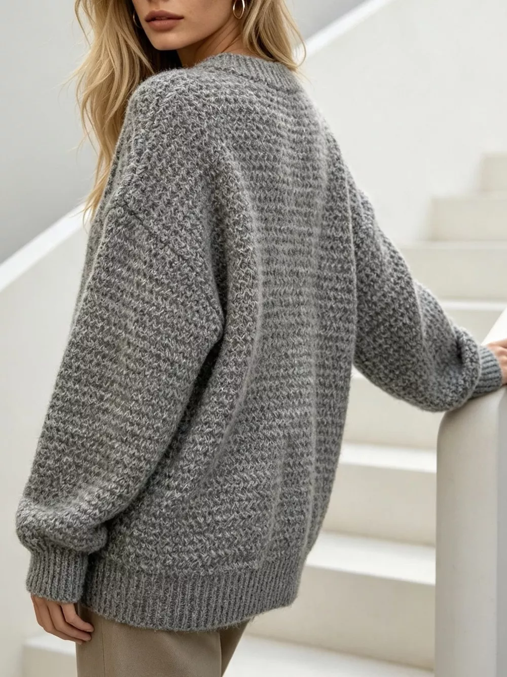 Round Neck Drop Shoulder Sweater, image 24