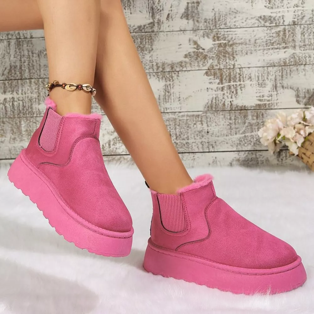 Round Toe Platform Ankle Boots, image 12