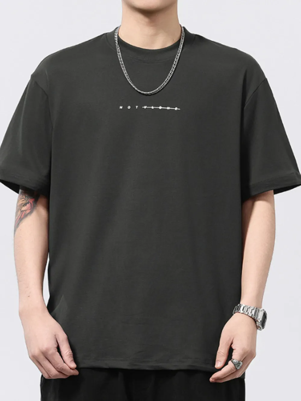 Men's Plus Size Round Neck Short Sleeve T-Shirt