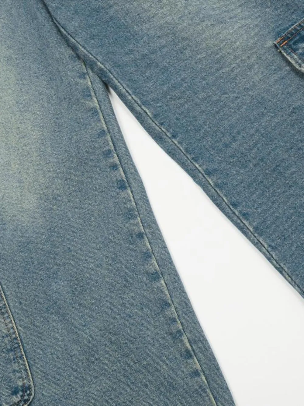 Men's Washed Multi-Pocket Cargo Jeans, image 7