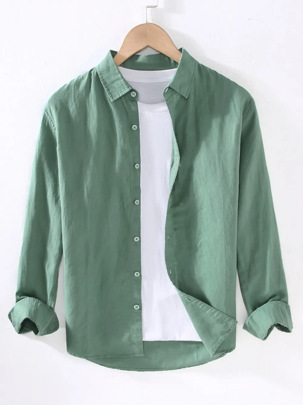 Men's Full Size Casual Long Sleeve Button-Up Shirt Plus Size, image 10