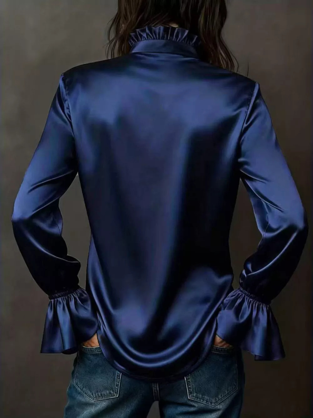 Button Up Flounce Sleeve Shirt, image 6