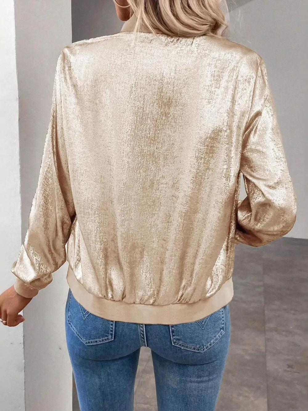 Zip Up Long Sleeve Jacket, image 3