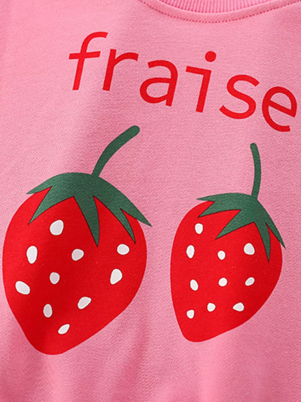 Children's Strawberry Round Neck Casual Sweatshirt, image 2
