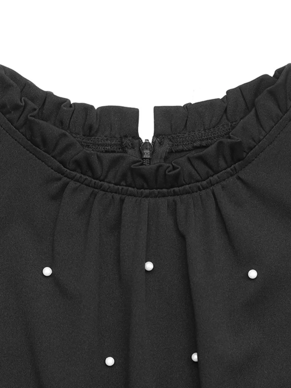 Pearl Detail Ruffled Cap Sleeve Jumpsuit, image 3