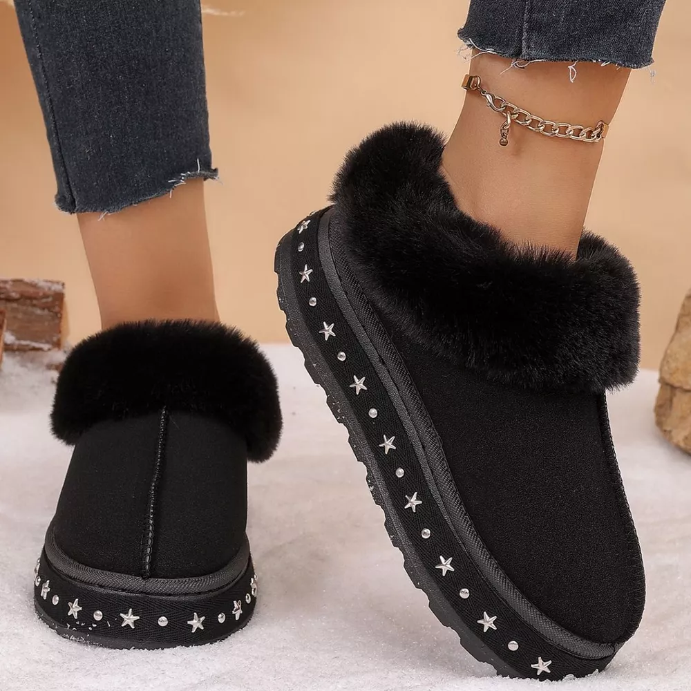 Faux Fur Lined Platform Ankle Boots, image 3
