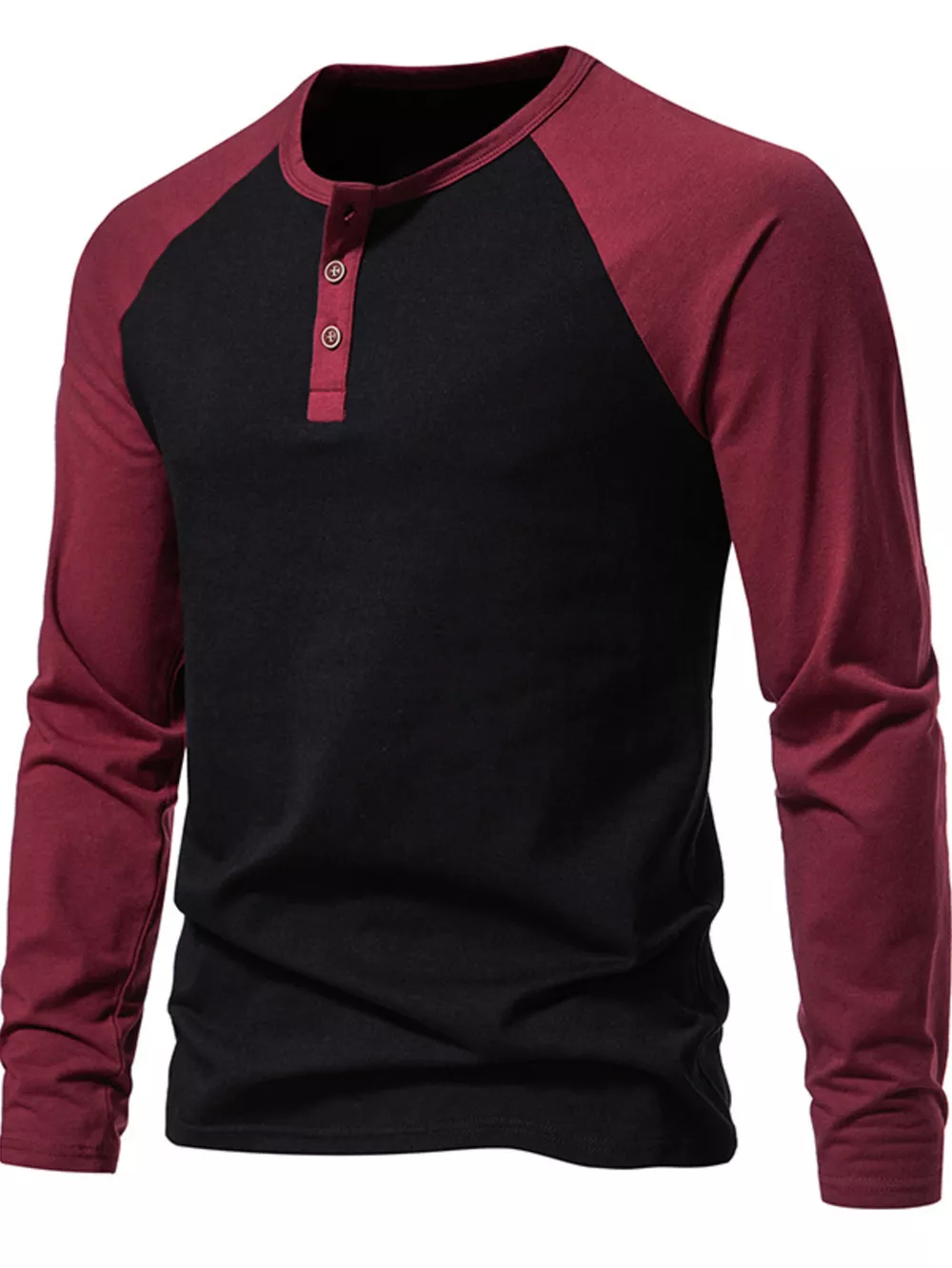 Men's Casual Henley Long Sleeve T-Shirt, image 4