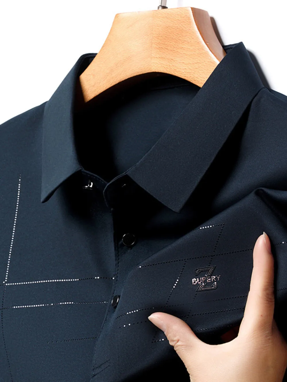 Men's Plus Size Short Sleeve Classic Business Polo Shir, image 2