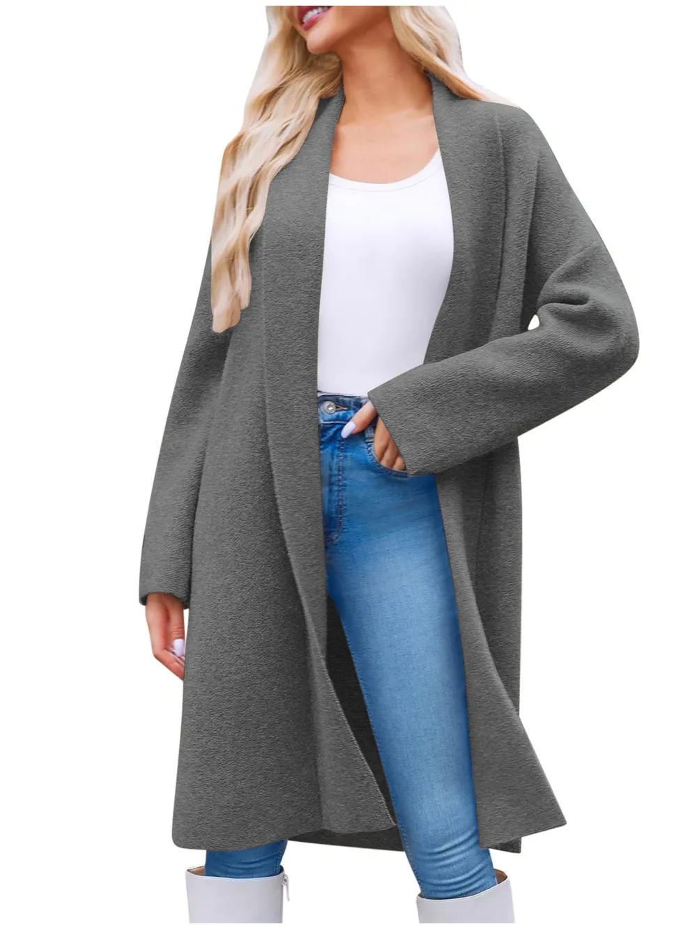 Open Front Longline Coat, image 10